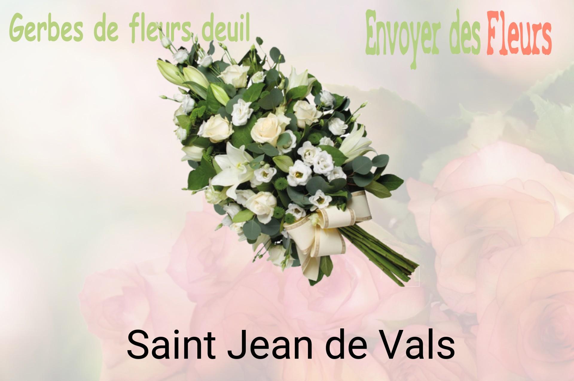 Gerbe de fleurs de deuil livrée à Saint-Jean-de-Vals